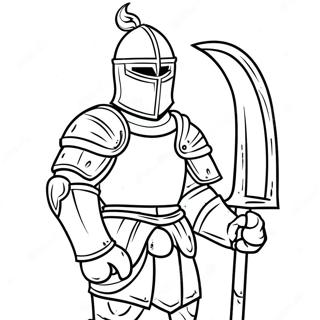 Brave Knight In Armor Coloring Page 25682-20627