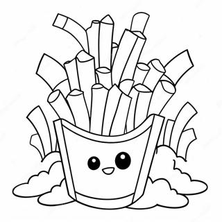 Cute Cartoon Fries Coloring Page 25702-20639