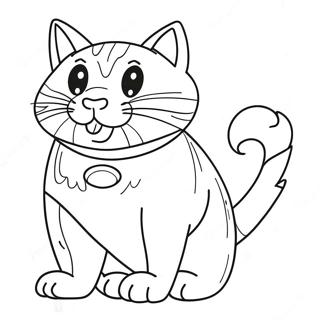 Meowscles In Action Coloring Page 25722-20658