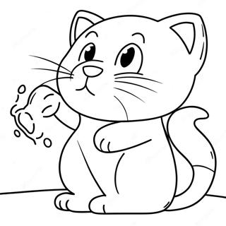 Meowscles In Action Coloring Page 25722-20659