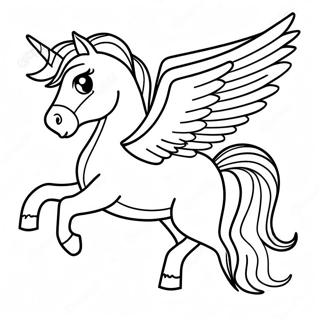 Majestic Pegasus In Flight Coloring Page 2572-2097