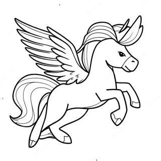 Majestic Pegasus In Flight Coloring Page 2572-2099