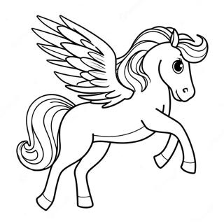 Majestic Pegasus In Flight Coloring Page 2572-2100