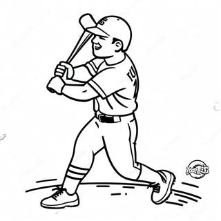 Mike Trout Swinging Bat Coloring Page 25772-20704