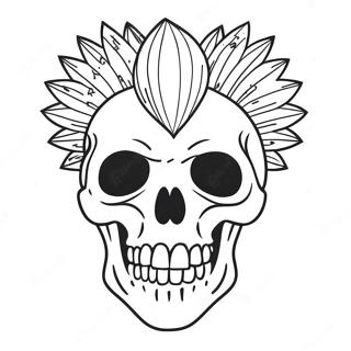 Punk Goth Skull Coloring Page 25781-20697