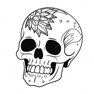 Punk Goth Skull Coloring Page 25781-20698