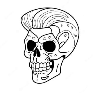 Punk Goth Skull Coloring Page 25781-20699