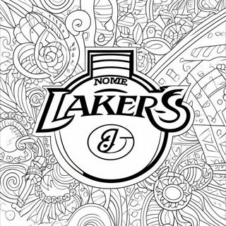 Lakers Logo Coloring Page 25802-20721