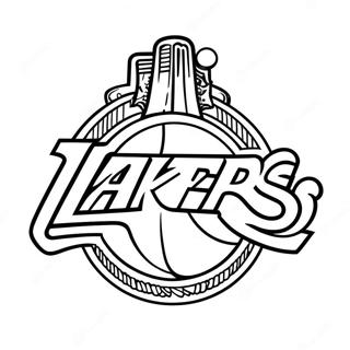 Lakers Logo Coloring Page 25802-20722