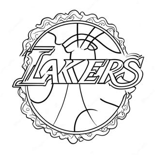 Lakers Logo Coloring Page 25802-20724