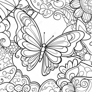 Colorful Butterfly Wings Coloring Page 25812-20732