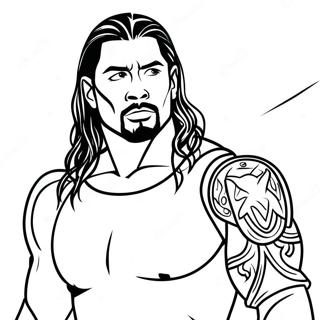 Roman Reigns Wwe Coloring Pages