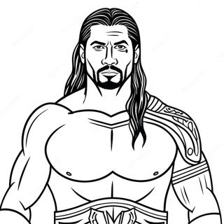 Roman Reigns Wwe Coloring Page 25821-20734