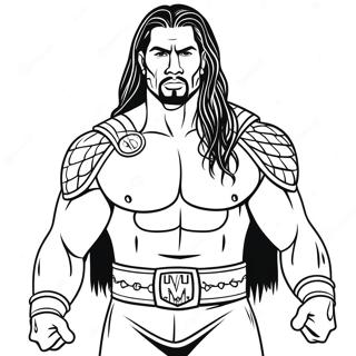 Roman Reigns Wwe Coloring Page 25821-20736