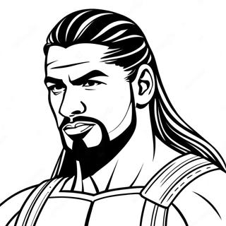 Roman Reigns In Action Coloring Page 25822-20737