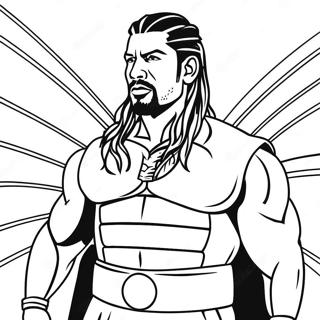 Roman Reigns In Action Coloring Page 25822-20738