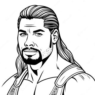 Roman Reigns In Action Coloring Page 25822-20739