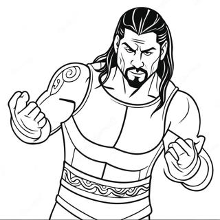 Roman Reigns In Action Coloring Page 25822-20740