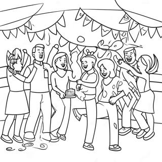 Celebration Party Scene Coloring Page 25831-20741