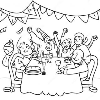 Celebration Party Scene Coloring Page 25831-20742