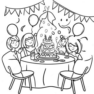 Celebration Party Scene Coloring Page 25831-20744