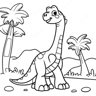 Friendly Brachiosaurus Coloring Page 25852-20761