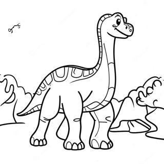 Friendly Brachiosaurus Coloring Page 25852-20763