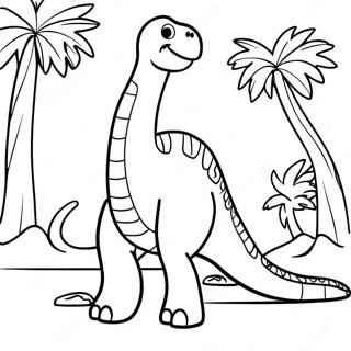 Friendly Brachiosaurus Coloring Page 25852-20764