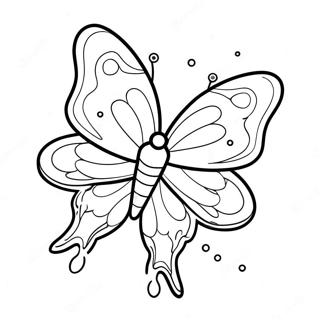 Colorful Butterfly In Flight Coloring Page 25862-20765