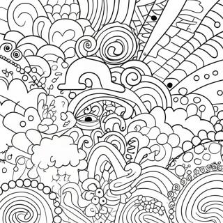 Colorful Rainbow Sprinkle Patterns Coloring Page 25872-20774