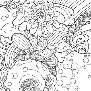 Colorful Rainbow Sprinkle Patterns Coloring Page 25872-20775