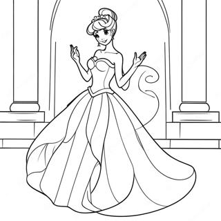 Elegant Princess Serenity In Gown Coloring Page 25882-20792