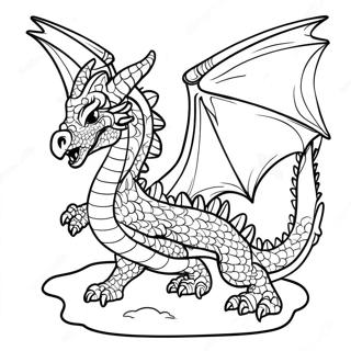 Fourth Wing Dragon Battle Coloring Page 25902-20801