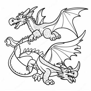 Fourth Wing Dragon Battle Coloring Page 25902-20803