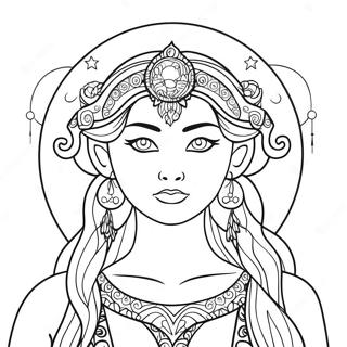 Moon Goddess Coloring Page 25941-20829