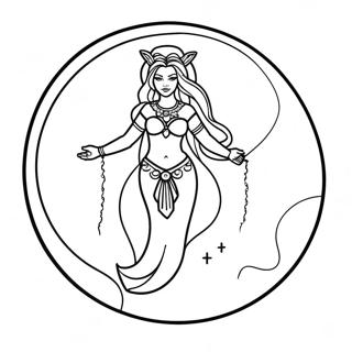 Moon Goddess Coloring Page 25941-20830