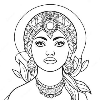 Moon Goddess Coloring Page 25941-20832