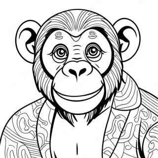 Chimpanzee Coloring Page 25951-20840