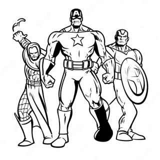 Easy Avengers Coloring Page 25961-20845