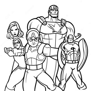 Easy Avengers Coloring Page 25961-20846