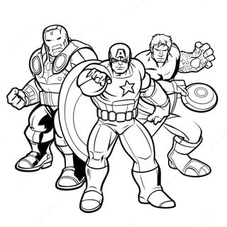 Easy Avengers Coloring Page 25961-20847