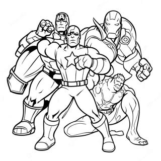 Easy Avengers Coloring Page 25961-20848