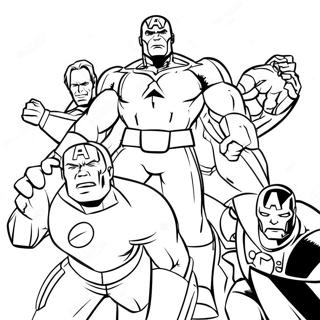 Colorful Avengers Team Coloring Page 25962-20851