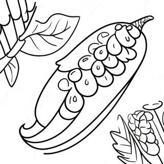 Rainbow Corn Coloring Pages