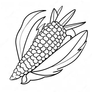 Rainbow Corn Coloring Page 25981-20858