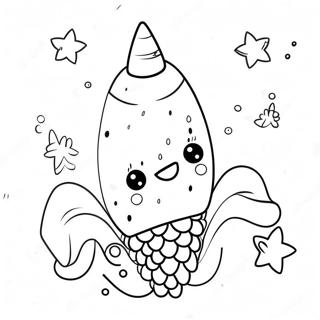 Cute Rainbow Corn With Sparkles Coloring Page 25982-20867