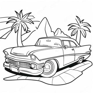 Chicano Lowrider Car Coloring Page 26001-20880