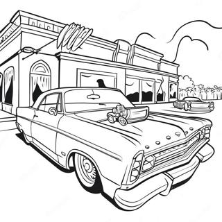 Classic Chicano Lowrider Coloring Page 26002-20883