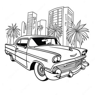 Classic Chicano Lowrider Coloring Page 26002-20884