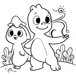 Casper And Friends Playing Coloring Page 26012-20889